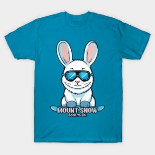 Cute Bunny Skiing Mount Snow T-Shirt